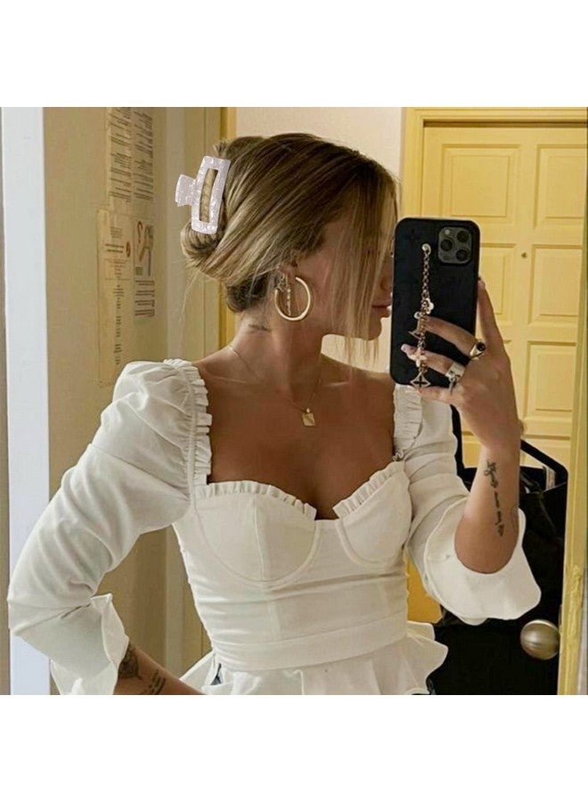 Magicsky 10 Pcs Hair Claw Clips for Women, Marble Tortoise Acrylic Large Clip Thick Thin Hair, Cute Butterfly Barrettes Pins, Aesthetic Styling Accessories Girls,Brown Opal Pink - Image 3