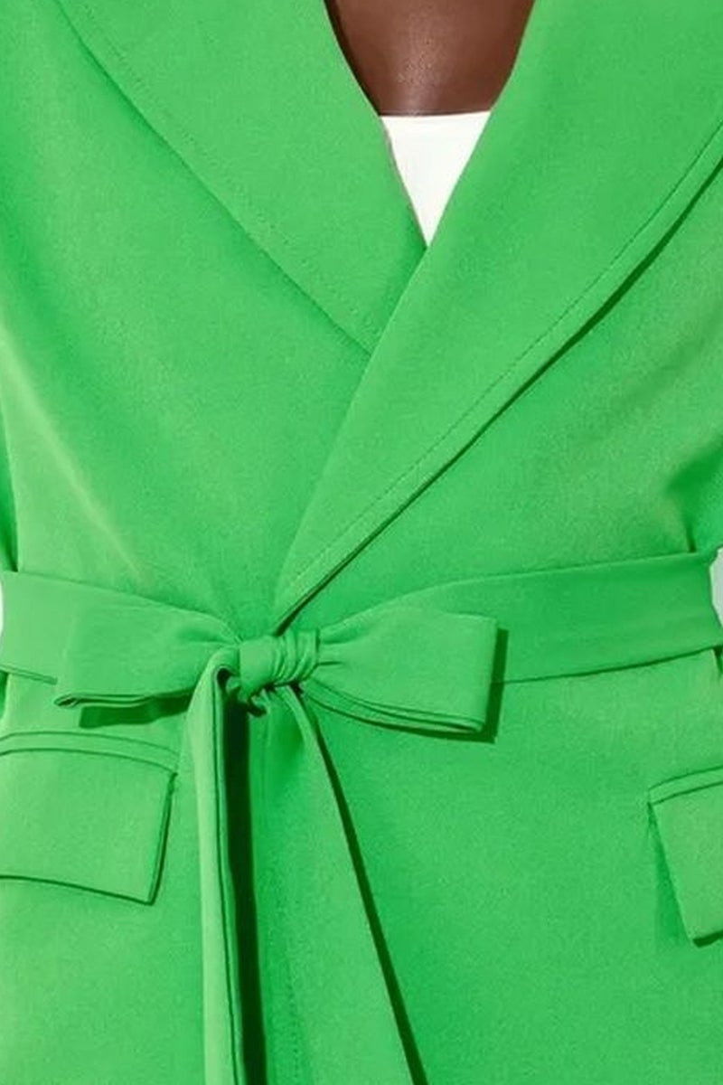 Jennyfer Short Belted Shawl-collar Blazer - Image 5