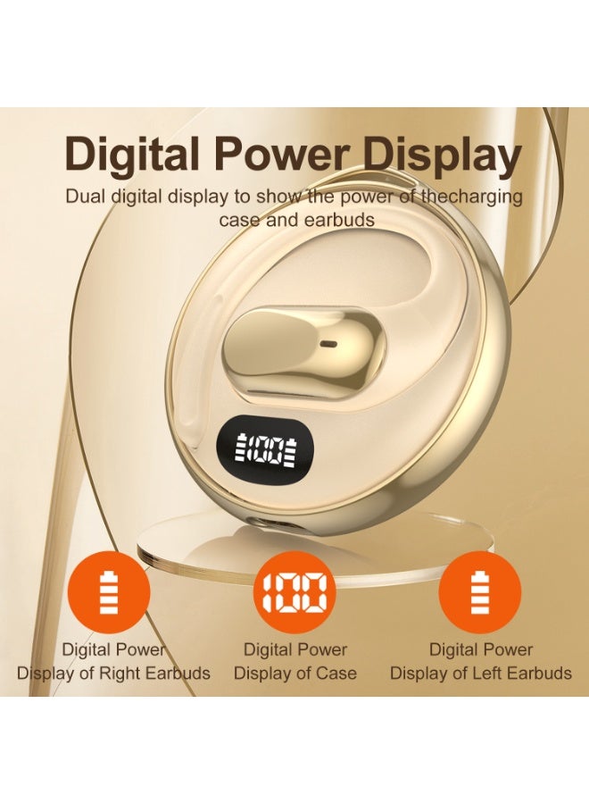 TWS Bluetooth Earbuds, Gold with AB5756T Mainboard, Dual 13mm Copper Ring Speakers & Touch Control - Image 5
