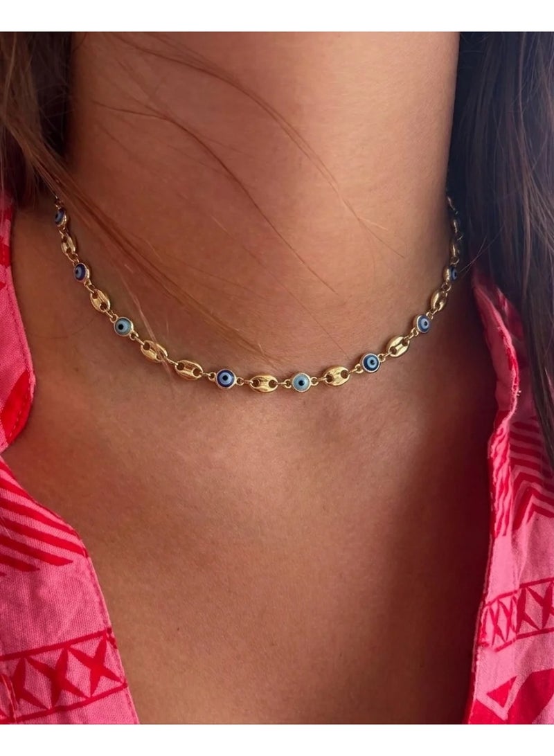 Urban Jewel evil eye choker (gold plated) - Image 2