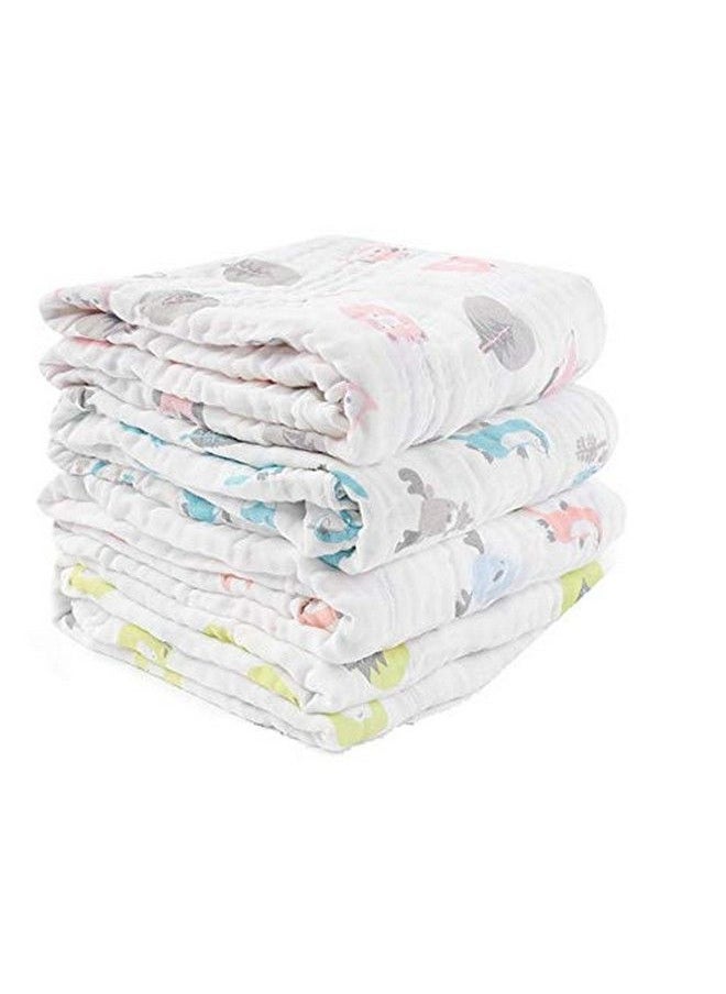 MOM'S HOME - Organic Cotton Muslin Wash Baby Bath Towel (Multi Color) 105X105 Cm - Image 1