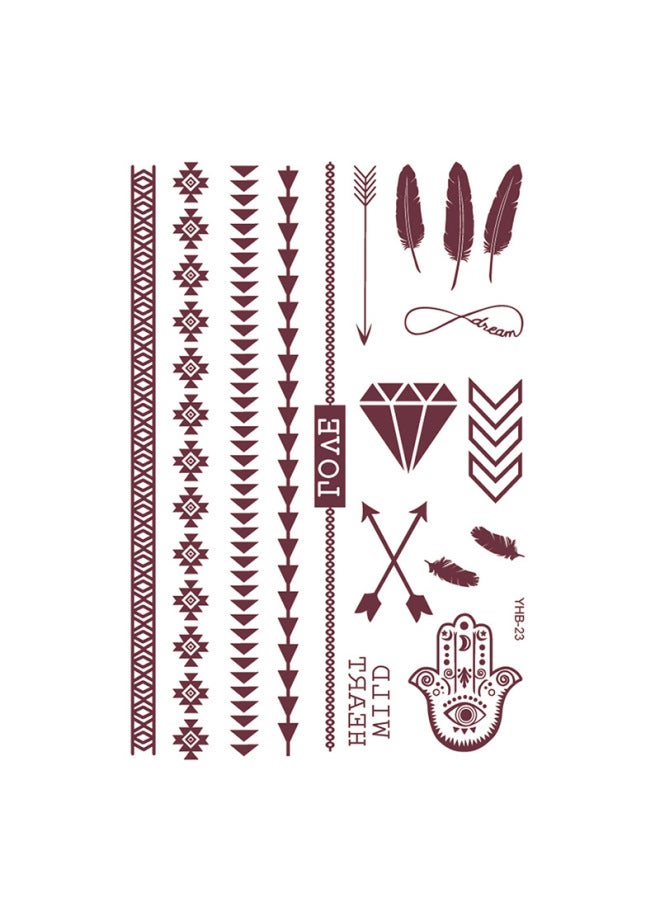 Mehendi Stickers Henna Mehendi stencil Tattoo Sticker for Hands Temporary Waterproof Mehndi Tattoo Body Art for Women & Girls - Image 1