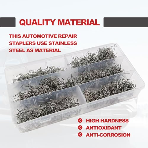 BSAMZO 1200 Plastic Welder Staples - 6 Types Hot and Wave Staples for Car Bumper Repair, Architectural Modeling, and Plastic Craft Welding Supplies - Image 5