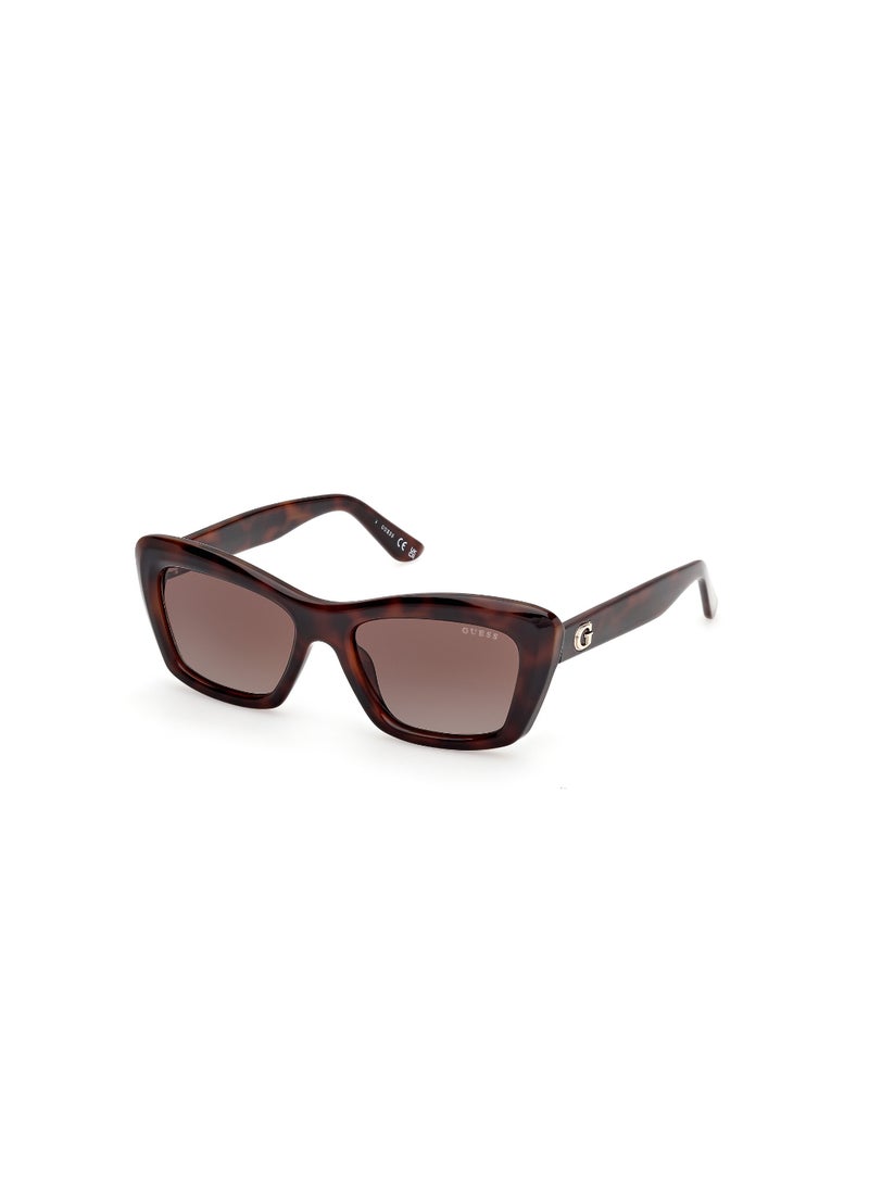GUESS FULL RIM FEMALE RECTANGULAR BROWN INJECTED SUNGLASSES - Image 1