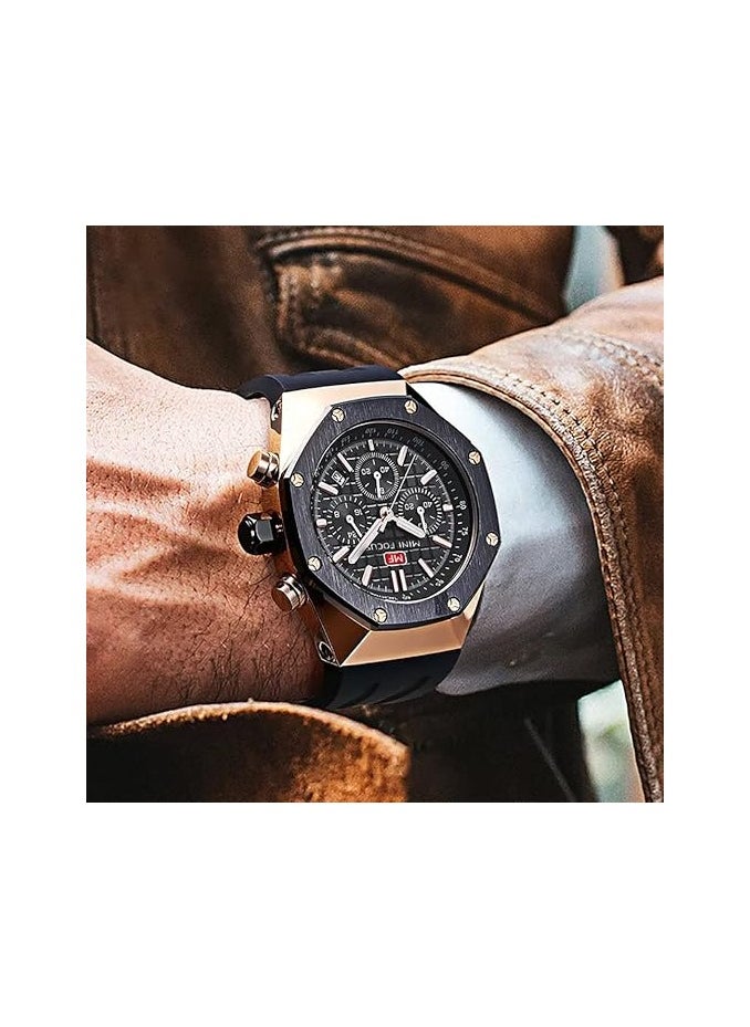 MINIFOCUS - Mini-focus Men’s Analog Silicone strap Watch MF0417G.05-R Black - Image 1