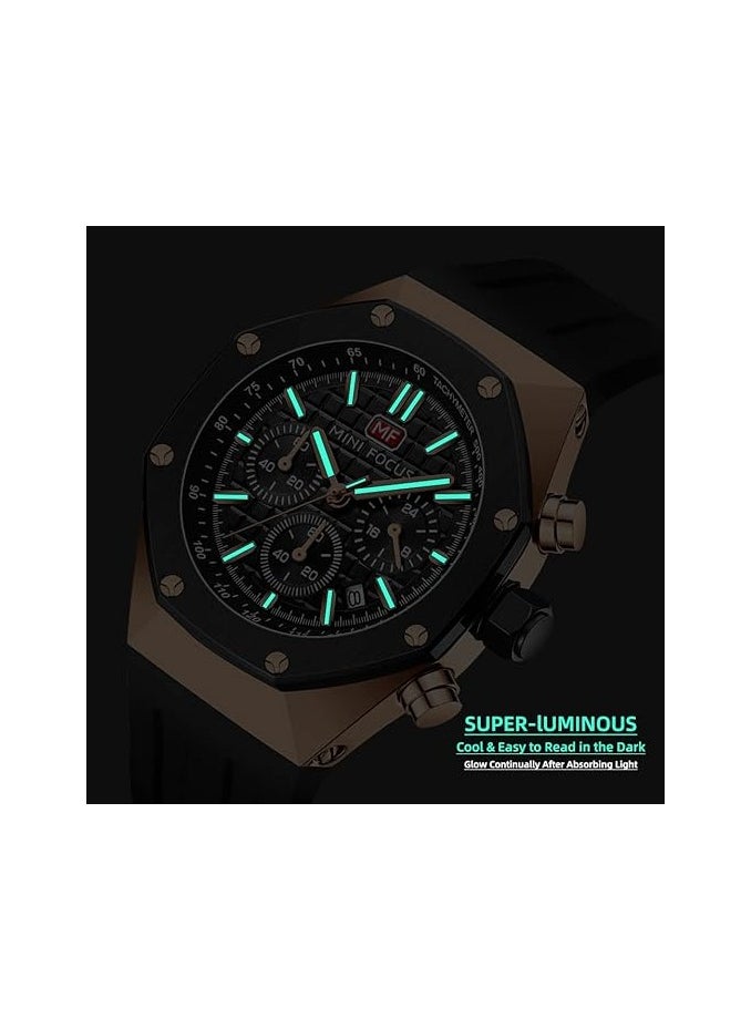 MINIFOCUS - Mini-focus Men’s Analog Silicone strap Watch MF0417G.05-R Black - Image 1