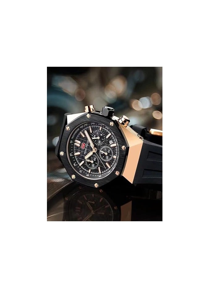 MINIFOCUS - Mini-focus Men’s Analog Silicone strap Watch MF0417G.05-R Black - Image 1