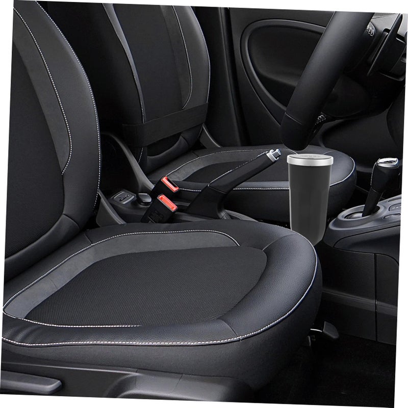 Grey Car Trash Can With Lid Small Garbage Bin For Cup Holder Automotive Accessory - Image 5