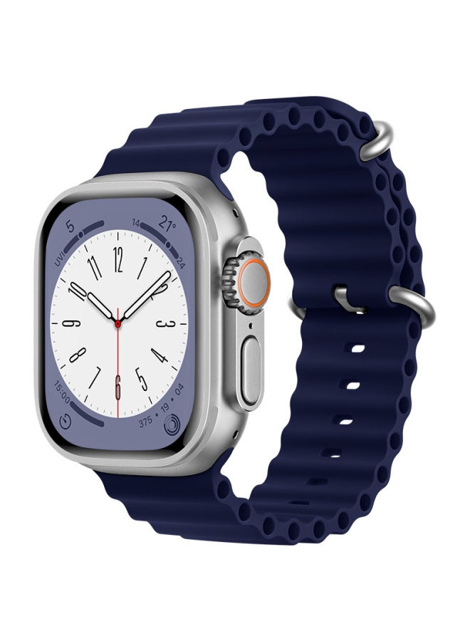 Apple Ocean Strap For Applewatch8/7/se/ultra Sports Two-tone Silicone Iwatch Strap 