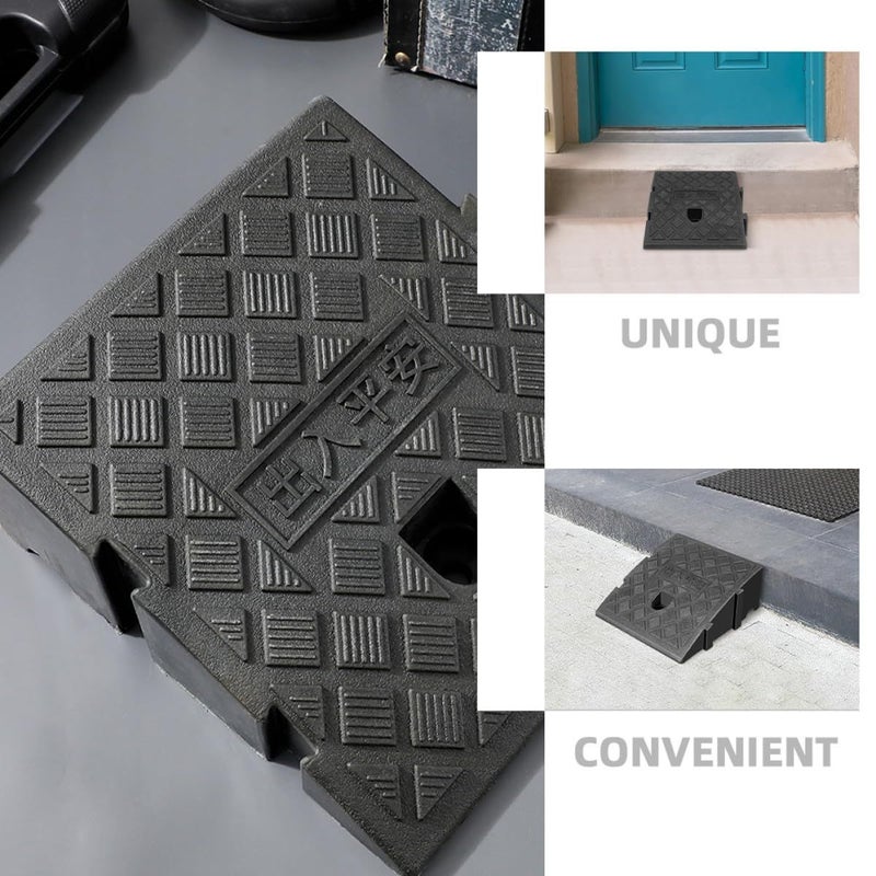 2 Pcs 25x27x7cm Portable Threshold Ramp for Low Cars Vehicle Access Aid - Image 4