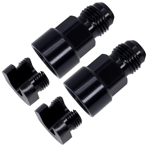 OXCANO 6AN Male to 5/16" Quick-Disconnect Female Push-On EFI Fuel Rail Fitting Aluminum 2pcs - Image 1