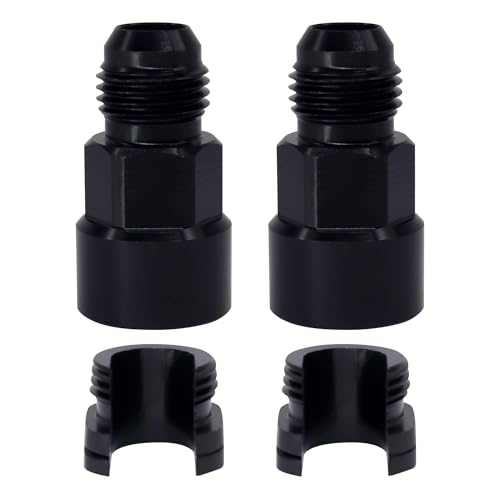 OXCANO 6AN Male to 5/16" Quick-Disconnect Female Push-On EFI Fuel Rail Fitting Aluminum 2pcs - Image 3