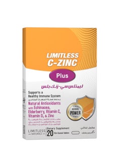 Limitless C Zinc Plus Tablets For Healthy Immune System Pack of 20Pcs