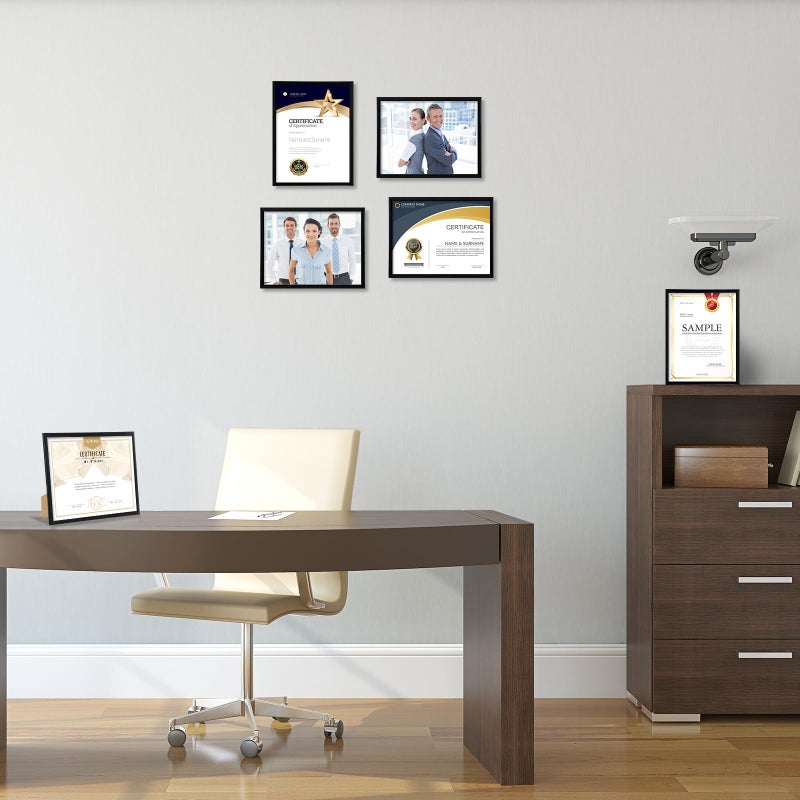 ELSKER&HOME ELSKER&HOME 8.5 x 11 Frame Black 12 Pack  Certificate Award Document Diploma Frame Multi Pack  8.5x11 Picture Frame for Wall & Tabletop Mounting in Horizontal or Vertical Format  - Image 2