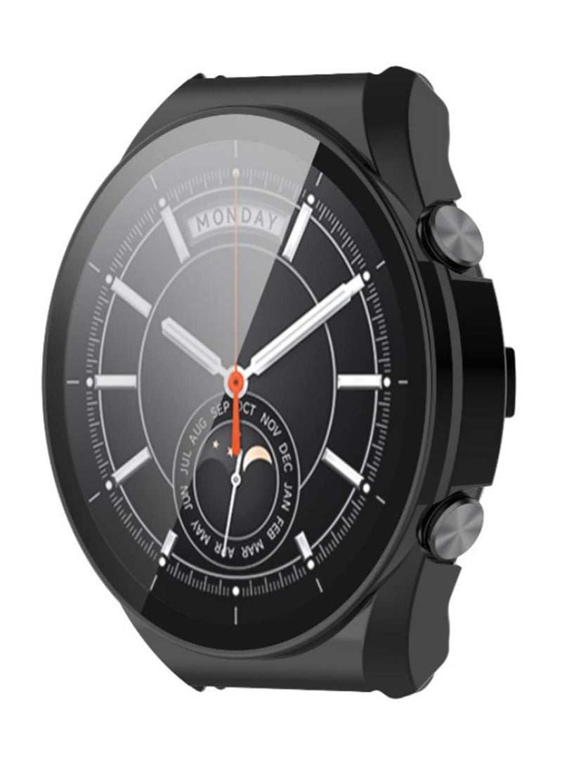 For Xiaomi Mi Watch S1 PC Protective Case with Tempered Glass Screen Protector Full Coverage Anti Shock Touch Sensitive Easy Install Direct Charging Smartwatch Shell  - Image 4