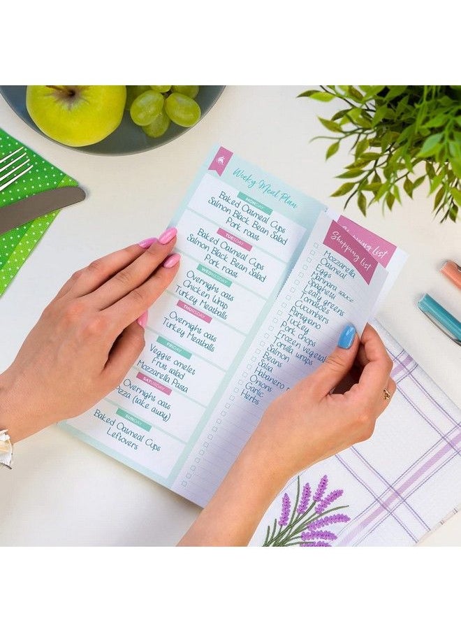 Clever Fox - Magnetic Meal Planner Weekly And Daily Meal Plan & Shopping List Pad Meal Prep Planning Magnet Notebook For Fridge Menu Notepad With Tear Away Grocery Lists 50 Pages 7″ X 10″ Green - Image 1