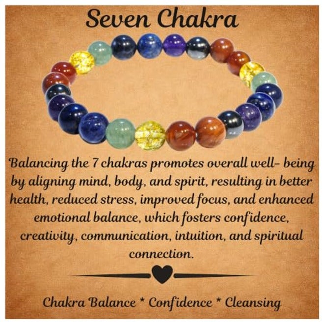 ANAYA AGATE Healing Crystal Bracelet for Women and Men – 8mm Round Beaded Chakra Bracelet for Anxiety Relief – Elastic Adjustable Size Calming Bracelet