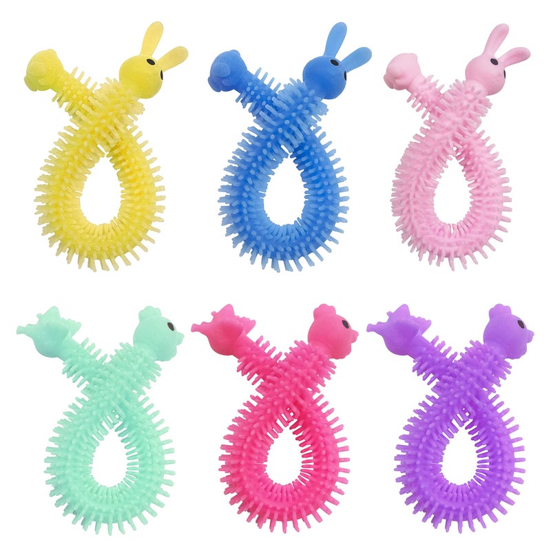 Holydeck 24 Pack Easter Stretchy Strings Sensory Toys Pack with Rabbit Chick Great for Kids Girls Boys Easter Basket Stuffers Eggs Fillers Gifts Party Favors (Easter) - Image 3