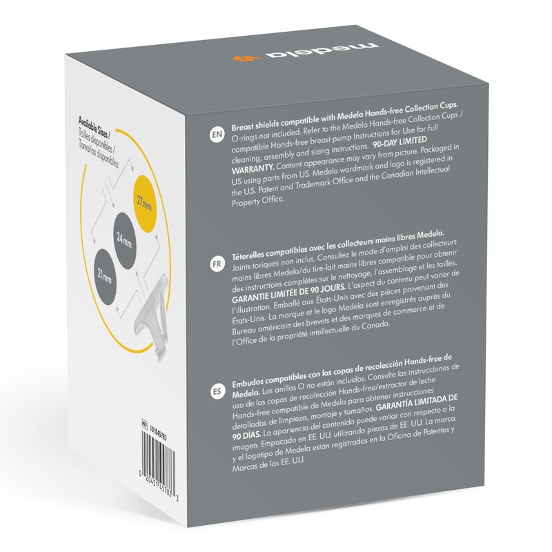 Medela Hands-Free Breast Shields 27mm, for Use with Hands-Free Collection Cups, 2 Count - Image 3