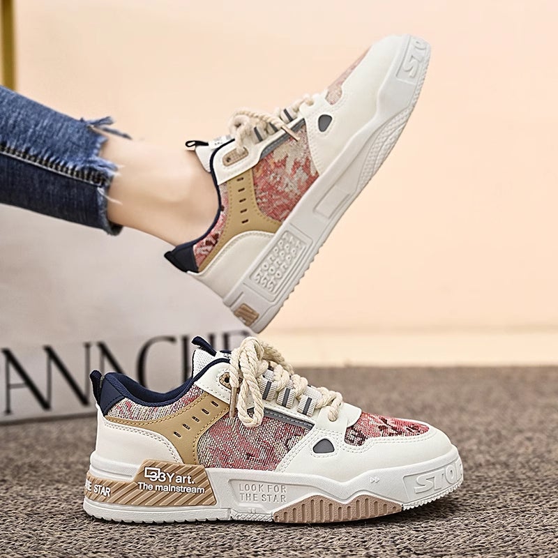 Hydrogen Cloud Co-Branded Large Size Women'S Shoes 41-43 Early Autumn Trendy Sports Sneakers Thick-Soled Casual Canvas Shoes - Image 3