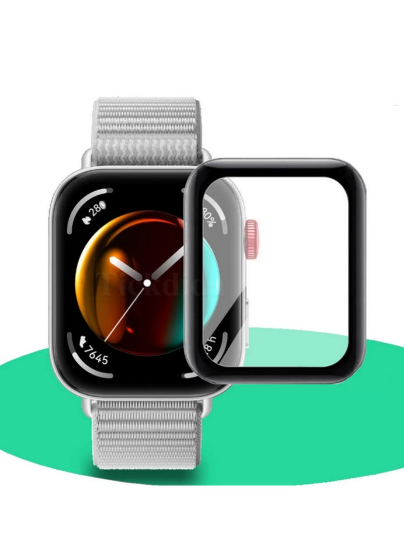 1pcs 3D Protector Film for Huawei Watch Fit 3 Full Screen Soft Film Specially Designed Composite Material Scratch Resistant Anti-Fingerprint HD Clear Precise Cuts  - Image 1