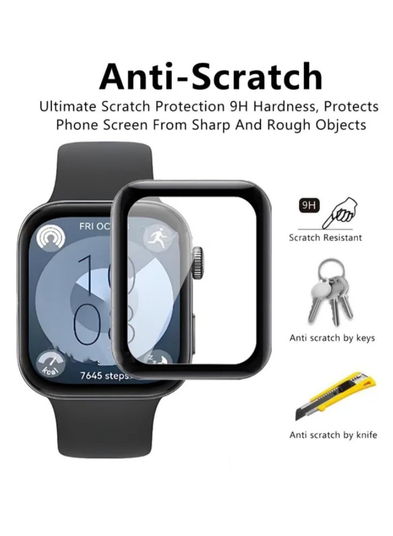 1pcs 3D Protector Film for Huawei Watch Fit 3 Full Screen Soft Film Specially Designed Composite Material Scratch Resistant Anti-Fingerprint HD Clear Precise Cuts  - Image 5