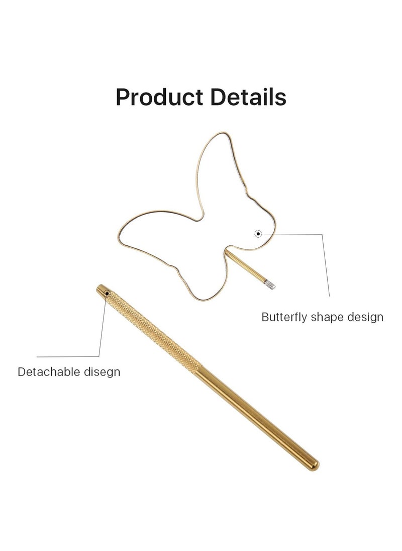 KASTWAVE Butterfly Lash Mirror - Cute 2.5inch Stainless Steel Eyelash Extension Mirror, Detachable Makeup Mirror for Lash Supplies, Gold  - Image 2