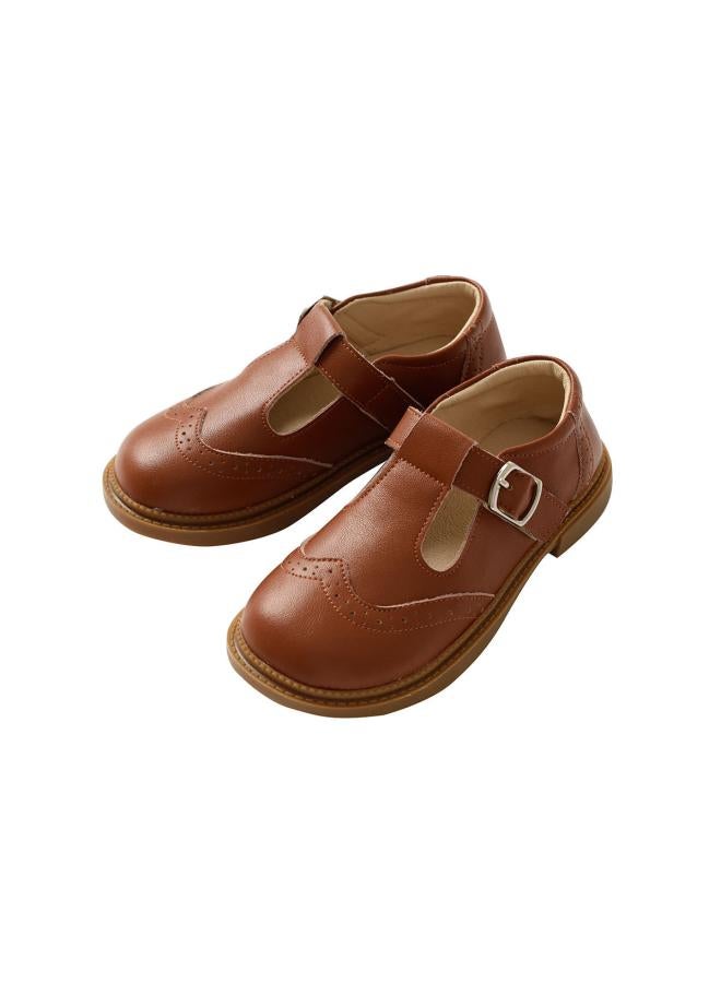 شك أحذية جلدية صغيرة للفتيات من طبقتين من جلد البقر على الطراز البريطاني أحذية الأميرة لأداء الطلاب أحذية من الجلد الأسود أحذية الأطفال في منتصف العمر - Image 5