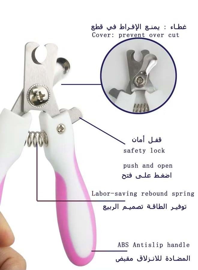 3-piece set of cat brushes and cat nail clippers, with nail file kit, suitable for grooming cats, dogs, puppies, and small pets - Image 2