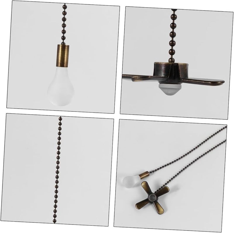 Antique Beaded Pull Chain Extension For Ceiling Fan And Lamp Replacement 2 Pack - Image 4