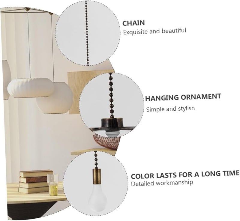 Antique Beaded Pull Chain Extension For Ceiling Fan And Lamp Replacement 2 Pack - Image 5