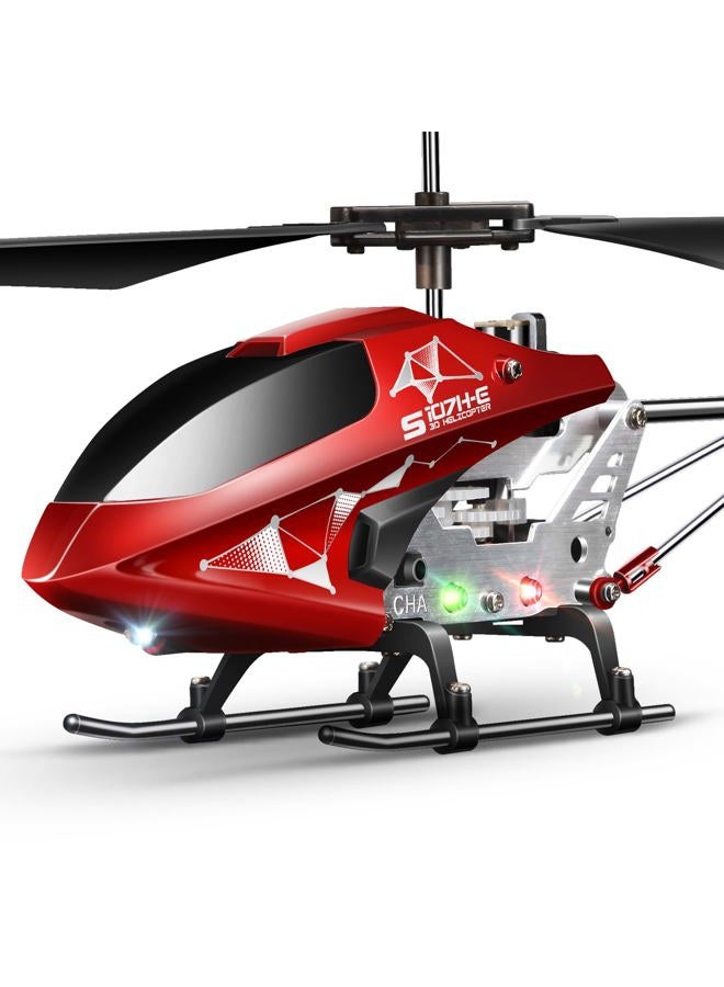 SYMA Remote Control Helicopter, S107H Aircraft With Altitude Hold, One Key Take Off/Landing, 3.5 Channel, Gyro Stabilizer And High &Low Speed, Led Light For Indoor To Fly For Kids And Beginners(Red) - Image 1