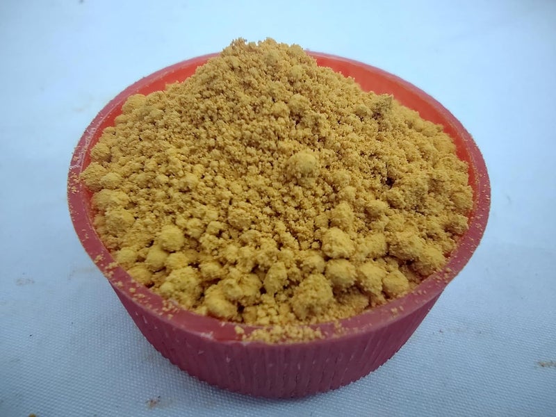 DEV POOJA STORE متجر ديف بوجا مسحوق شاندان الأصفر النقي لبوغا بوهليناث بوغا شيفا عبوة من 2 - Image 2