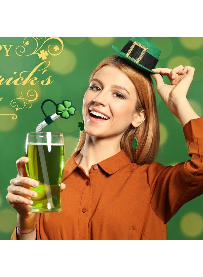St Patrick's Day Easter 10mm Straw Caps Straw Caps St Patrick's Day Straw Caps Dust Plug-Color:St. Patrick's Day-hat - Image 3