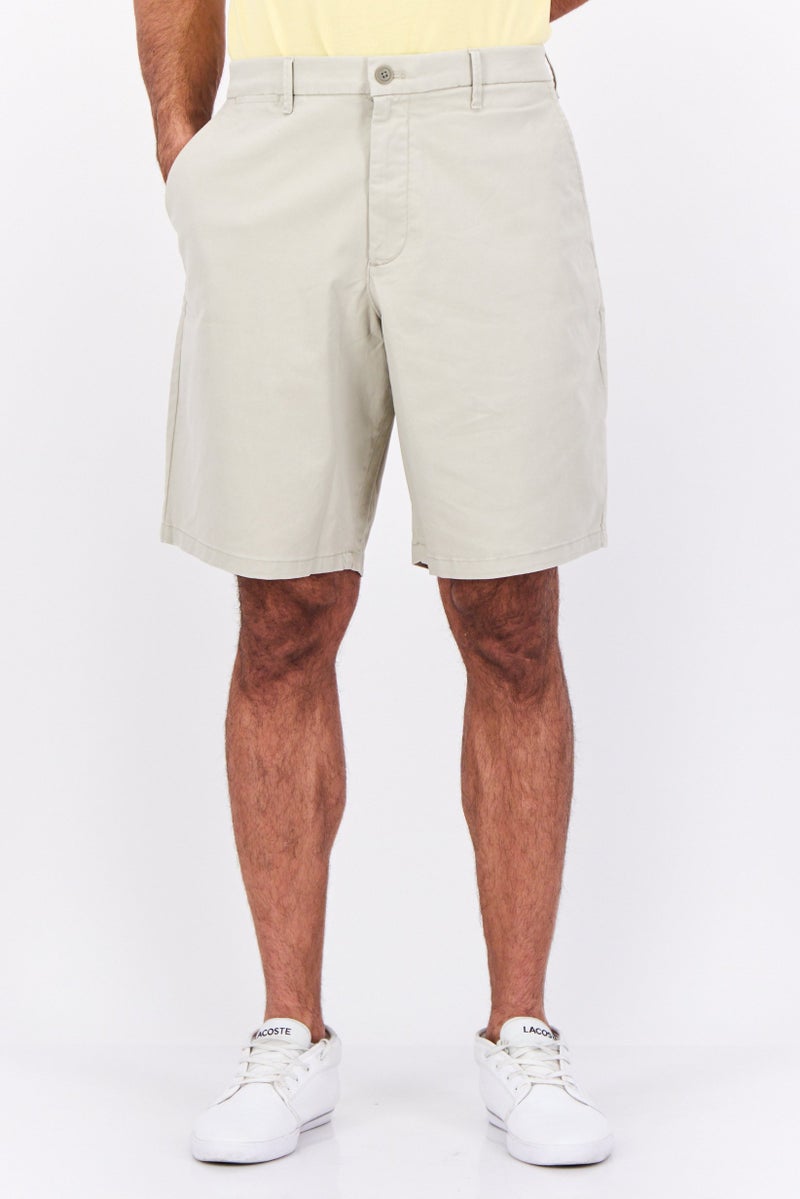 GAP Men Plain 10 Inseam Chino Shorts, Stone - Image 1