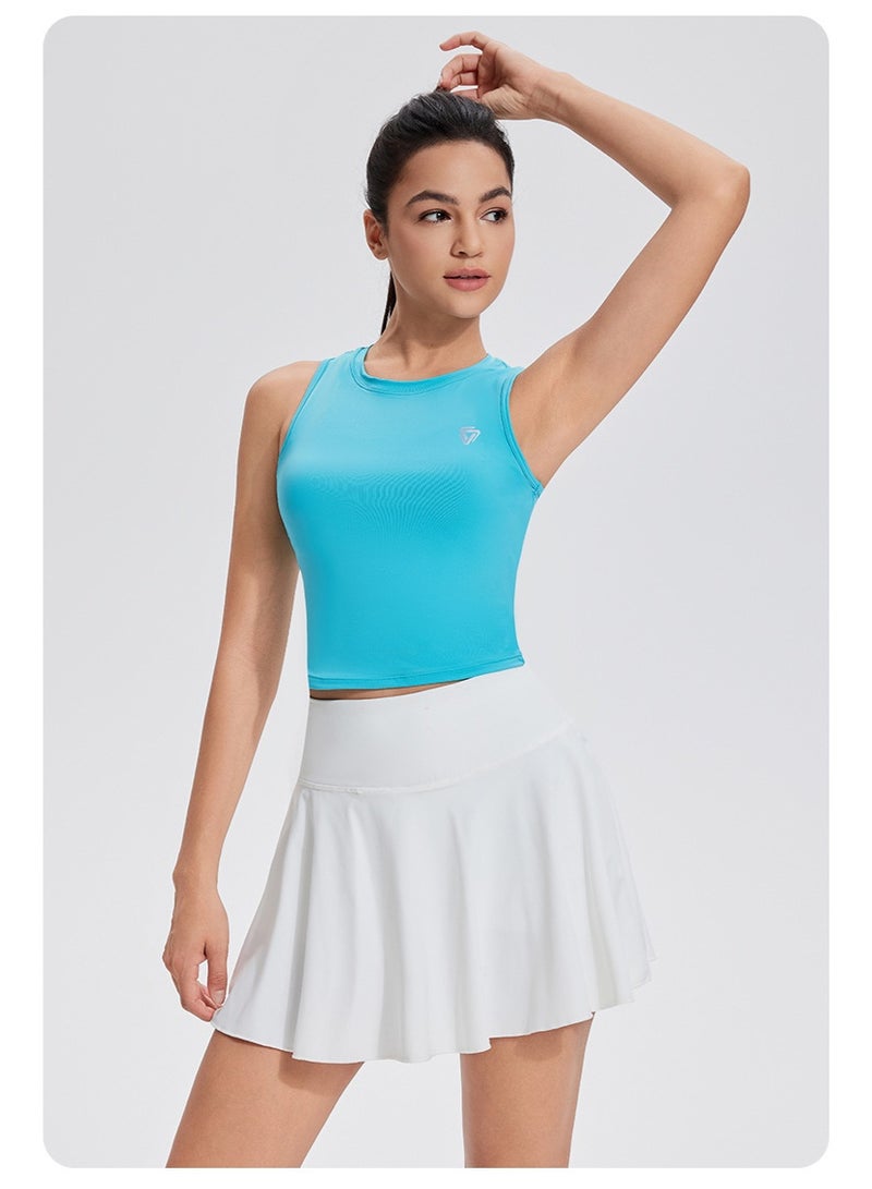 Tank Top Stretchy Slim Casual Sleeveless Vest Fitness Workout Sport Gym Yoga Sexy Women Crop Top Athletic T Shirt Running Tanks  - Image 2