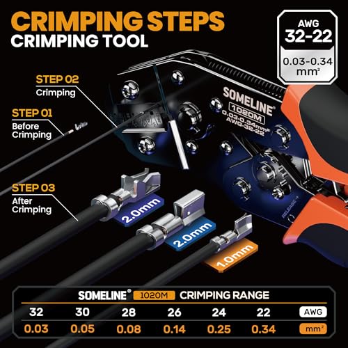 SOMELINE Micro Connector Crimping Tool Kit, 41 Types JST SH 1.0/GH 1.25/ZH 1.5/PH 2.0mm & Compatible with Molex PicoBlade 1.25mm/51005 51006 Connectors, 32-22 AWG Crimper for FPV RC DIY 3D Printer - Image 2