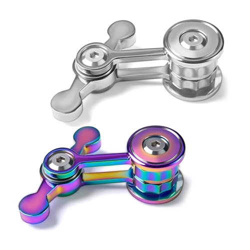 Chilvil Fidget Spinner for AdultsEaster Basket Stuffer Gift for Teen Boy Men Metal Silent Cool Gadgets Quiet Figette Office Desk Toy Anxiety Stress Calm Down Sensory Autism ADHD Valentines Day ColorSilver - Image 1