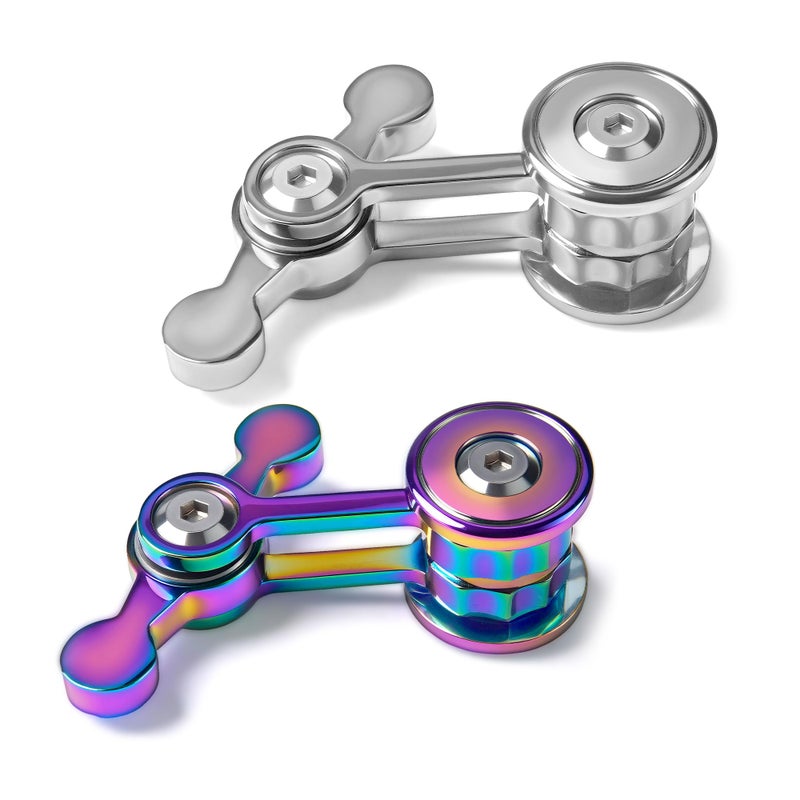 Chilvil Fidget Spinner for AdultsEaster Basket Stuffer Gift for Teen Boy Men Metal Silent Cool Gadgets Quiet Figette Office Desk Toy Anxiety Stress Calm Down Sensory Autism ADHD Valentines Day ColorSilver - Image 3