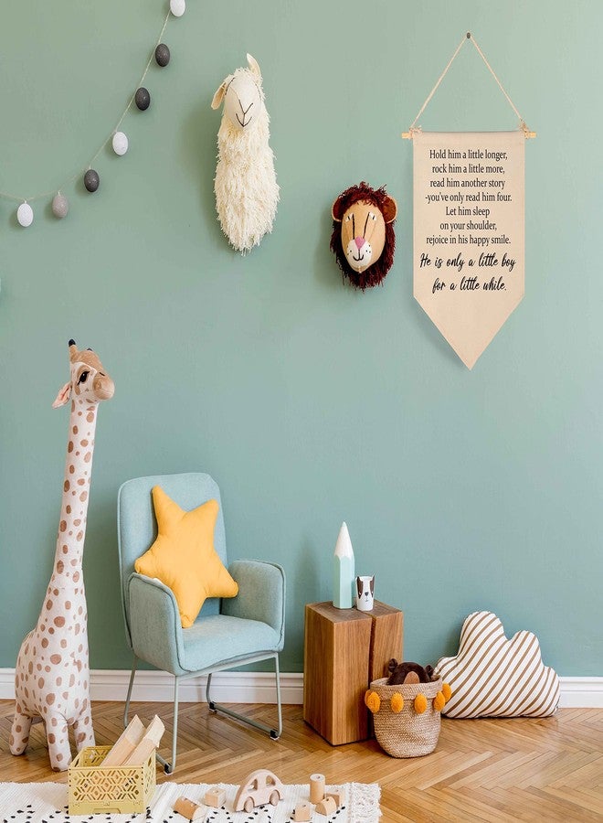 FYSIA Hold Him A Little Longer - Boy Nursery & Playroom Sign - Hanging Banner Decor Gift - Image 4