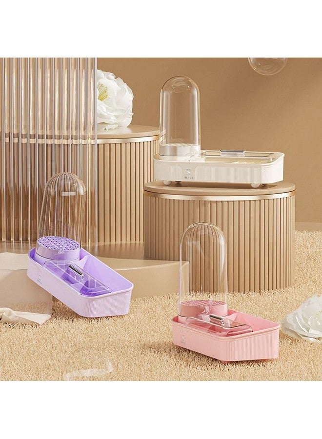 Azelf Cosmetic Storage Box Rotating Pen Holder Dressing Table Desktop Large Capacity Makeup Brush Lipstick Eyeshadow Hairpin Storage Rack - Image 3