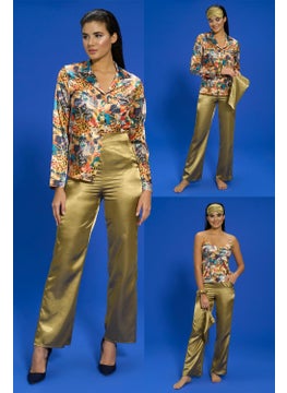 for you in&out 6-Piece Patterned Green Pajama Set S27481  - Image 2