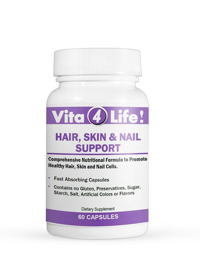 Vita4Life 2000 Mcg Biotin+Msm Hair Skin And Nail Support 60 Count  - Image 2