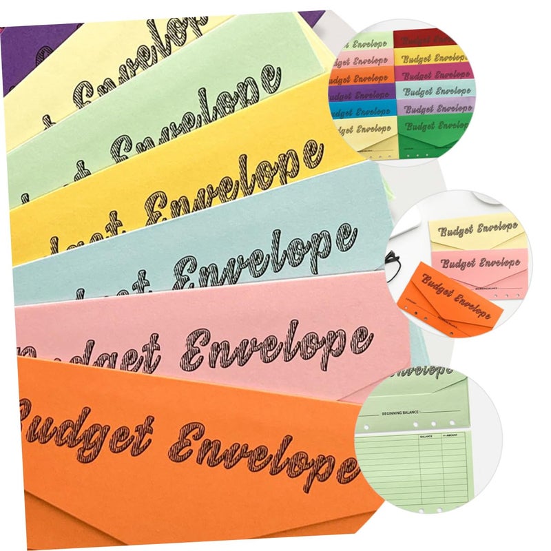 12 Colors 24pcs Cash Envelopes Set for Budgeting Money Saving and Expense Tracking - Image 5