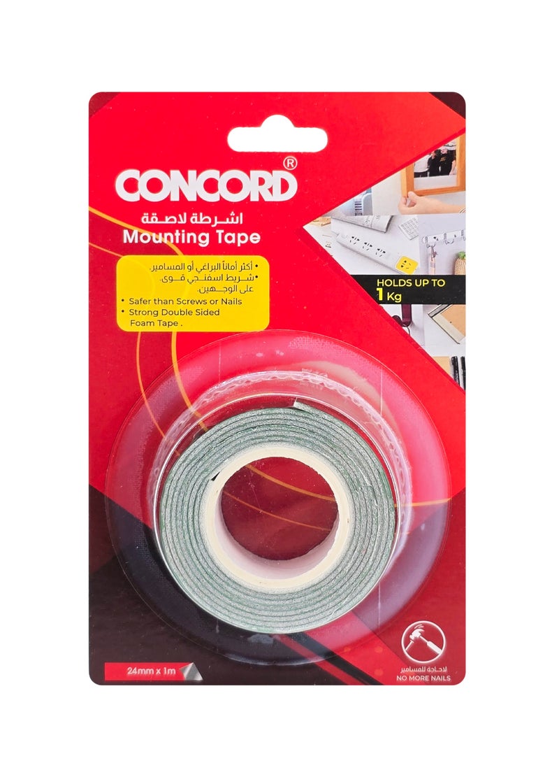 كونكورد شريط لاصق بوجهين ٢٤ مم x ‏١ م - Image 1