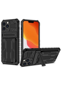 TEAM LUXURY Protective Cover for Apple iPhone 13 Pro Wallet Case with Credit Card Holder Stand Kickstand Slim Rugged Shockproof Heavy Duty Defender Armor  - Image 1