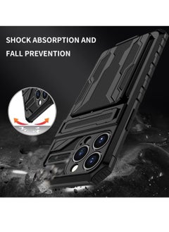 TEAM LUXURY Protective Cover for Apple iPhone 13 Pro Wallet Case with Credit Card Holder Stand Kickstand Slim Rugged Shockproof Heavy Duty Defender Armor  - Image 3