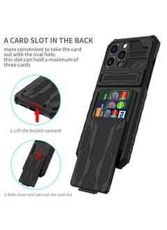 TEAM LUXURY Protective Cover for Apple iPhone 13 Pro Wallet Case with Credit Card Holder Stand Kickstand Slim Rugged Shockproof Heavy Duty Defender Armor  - Image 2