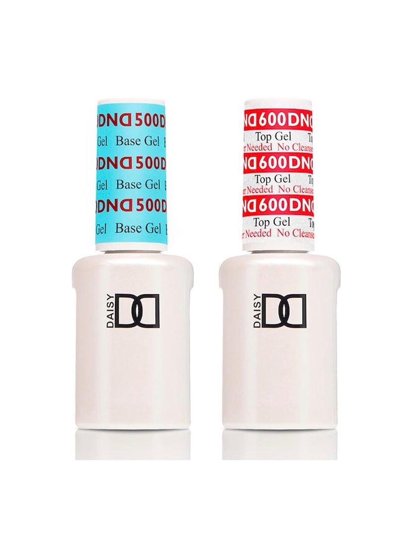 DAISY DND - DND Base Gel and Top Gel Polish Set, UV/LED GelBase Polish and No Cleanse Top Coat, Professional Gel Polish Duo, 0.5 Fl Oz Each - Image 1