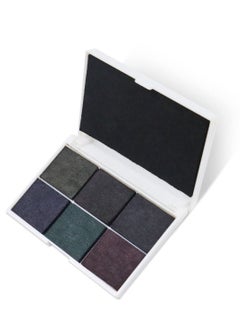 Excefore 7 Colors Washable DIY Stamp Ink Pads for Kids, Selected Arts And Crafts Ink Pad, Multi Colored Finger Ink Pad with Glitter, Suitable for Stamp, Paper and Wood (Black)  - Image 1